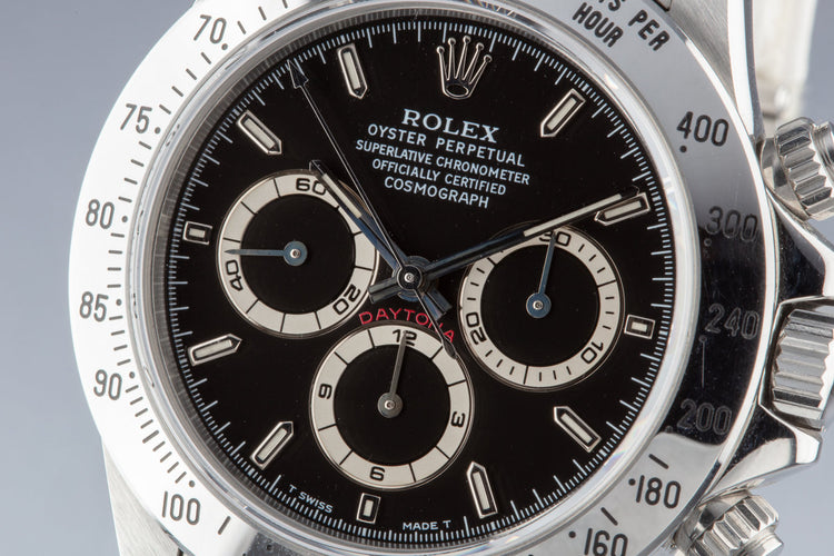1995 Rolex Zenith Daytona 16520 Black Dial with Box and Papers