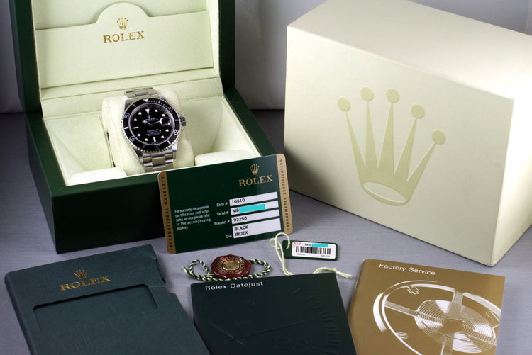 2007 Rolex Submariner 16610 with Box and Papers