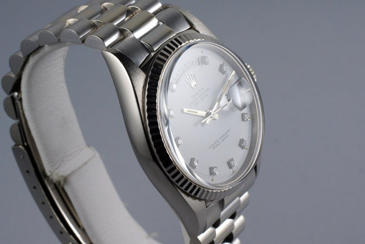 1967 Rolex WG Day-Date 1803 with Factory Diamond Dial