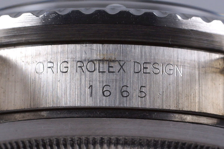 Rolex Sea Dweller 1665 with Service Dial and Case