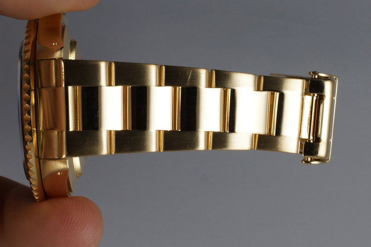 1991 Rolex YG Blue Submariner 16618