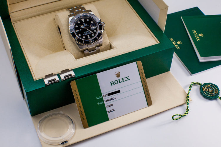2016 Rolex Submariner 116610LN with Box and Papers