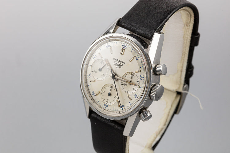 Heuer Carrera 2447 D with Early "Pie Pan" Dial and Sun Stamp Buckle