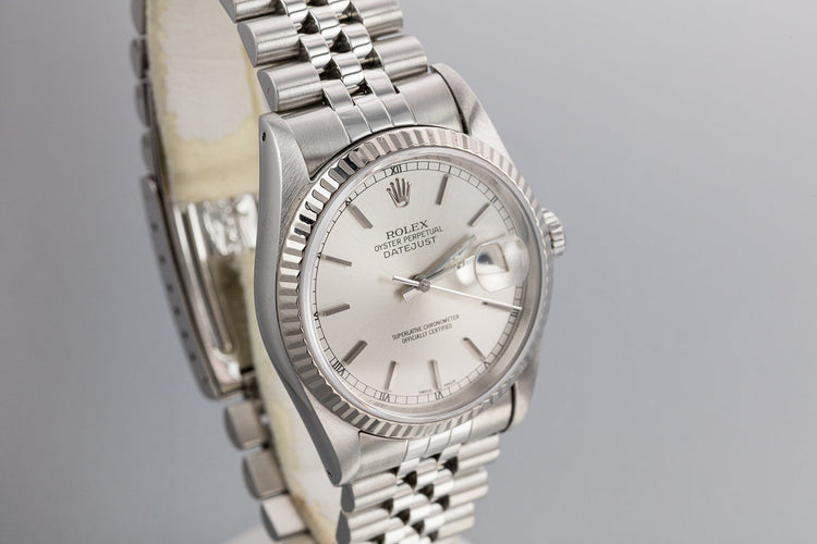 1987 Rolex DateJust 16234 Silver Dial with Box
