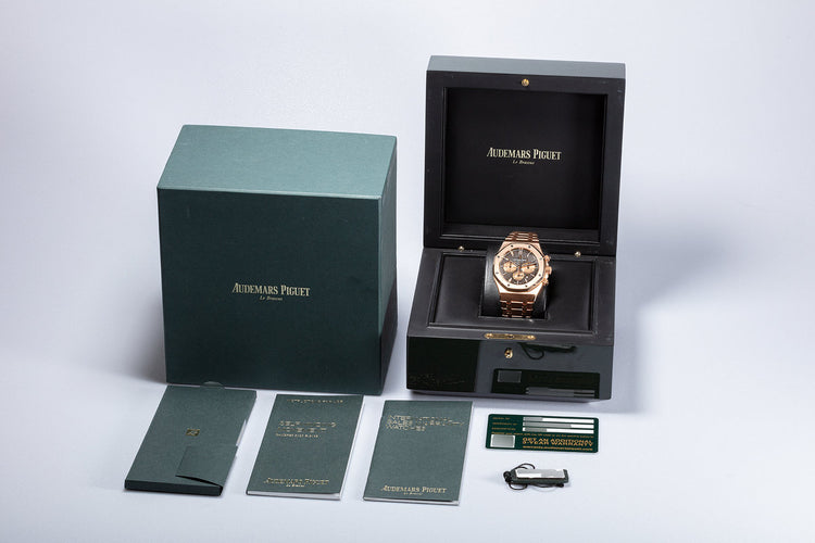 2015 Audemars Piguet Royal Oak 18k Rose Gold Chronograph 26331OR.OO.1220OR.02 with Box and Card