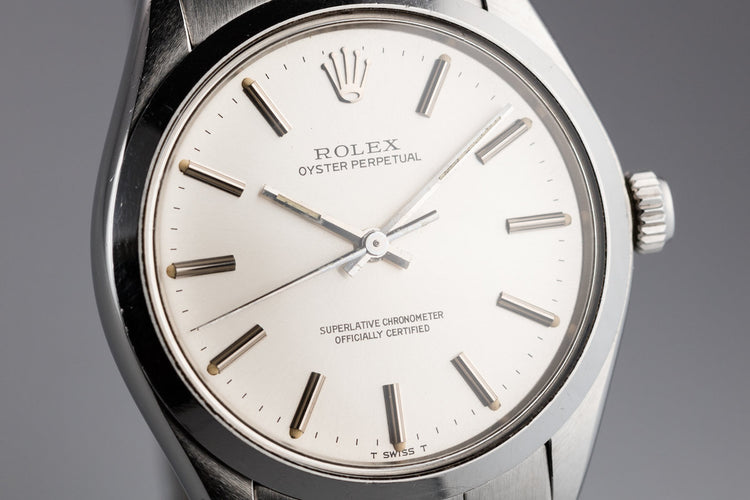 1981 Rolex Oyster Perpetual 1002 Silver Dial