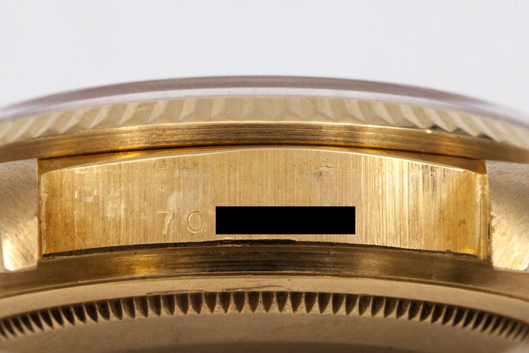 1982 Rolex YG Datejust 16018 Factory Diamond Blue Vignette Dial