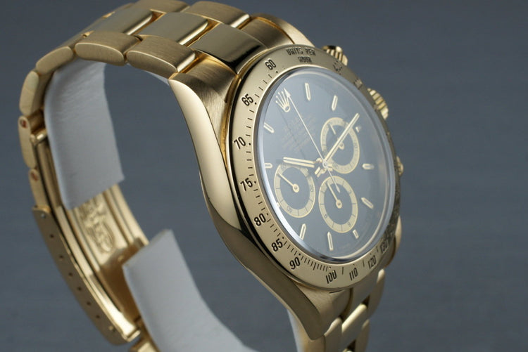 1991 Rolex YG Zenith Daytona 16528 with Box and Papers