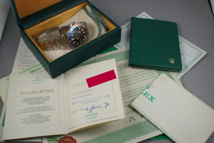 Rolex GMT 1675 Mark 1 with Double Punched Papers