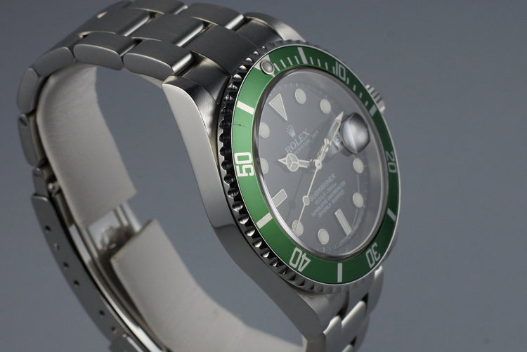2005 Rolex Green Submariner 16610V