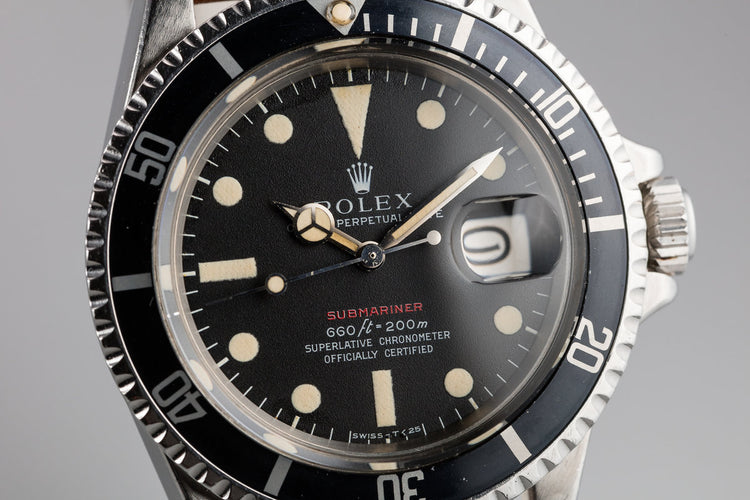1970 Rolex Red Submariner 1680 with MK IV Dial
