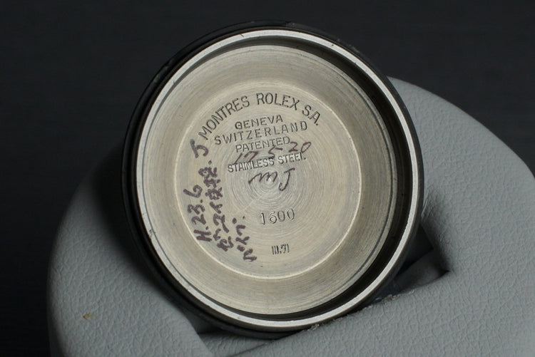 1971 Rolex DateJust 1600 Rare Matte Black Dial