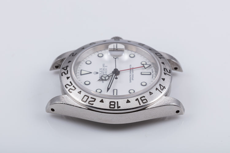 2002 Unpolished Rolex Explorer II 16570 Polar Dial