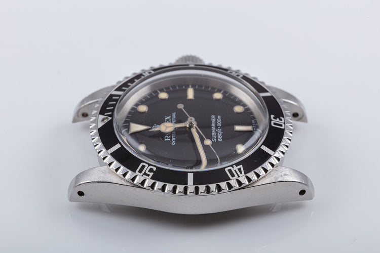 1984 Vintage Unpolished Rolex Submariner 5513 Glossy White Gold Surround Dial