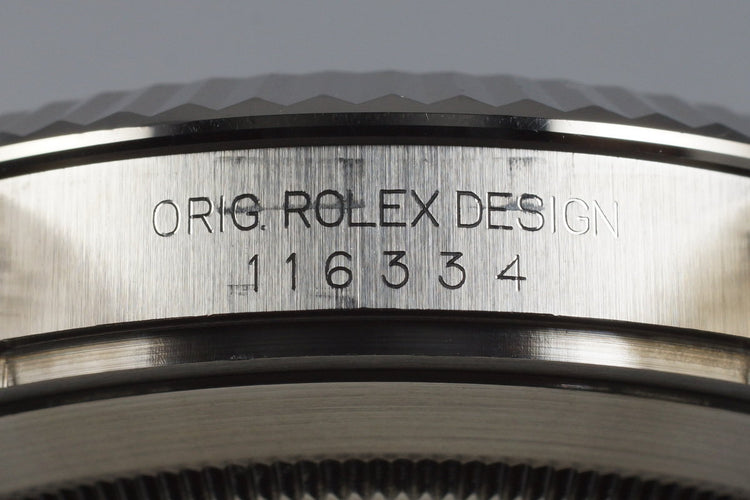 2009 Rolex Datejust II 116334 Factory Silver Diamond Dial with Box and Papers