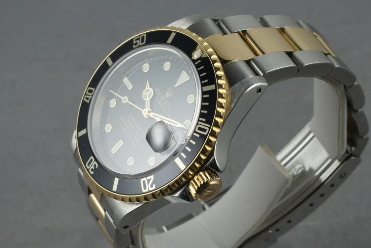 1997 Rolex Submariner 18K/SS Black Dial 16613