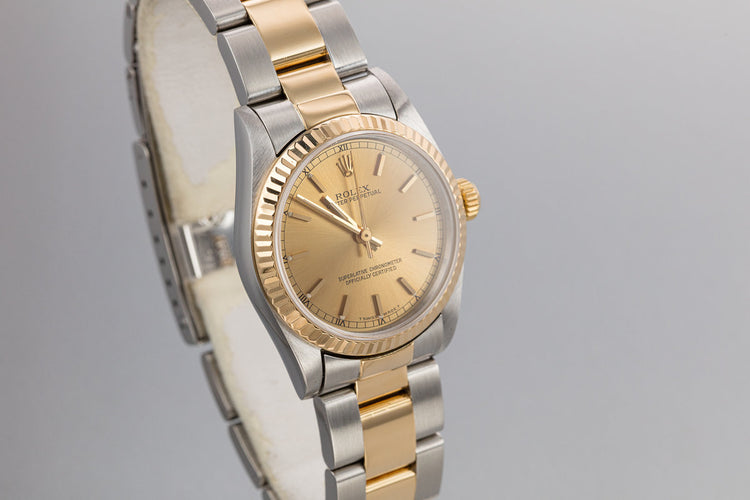 1993 Rolex Two-Tone Oyster Perpetual Midsize 67513 Champagne Dial