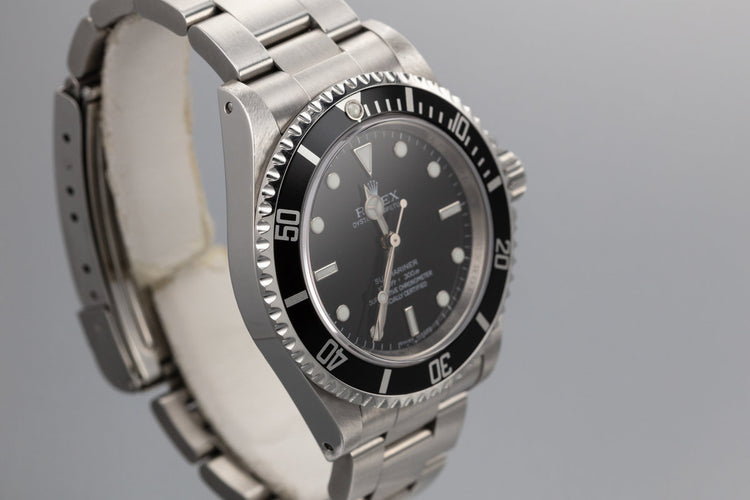 2010 Rolex Submariner 14060M Four Line Dial with Box and Papers