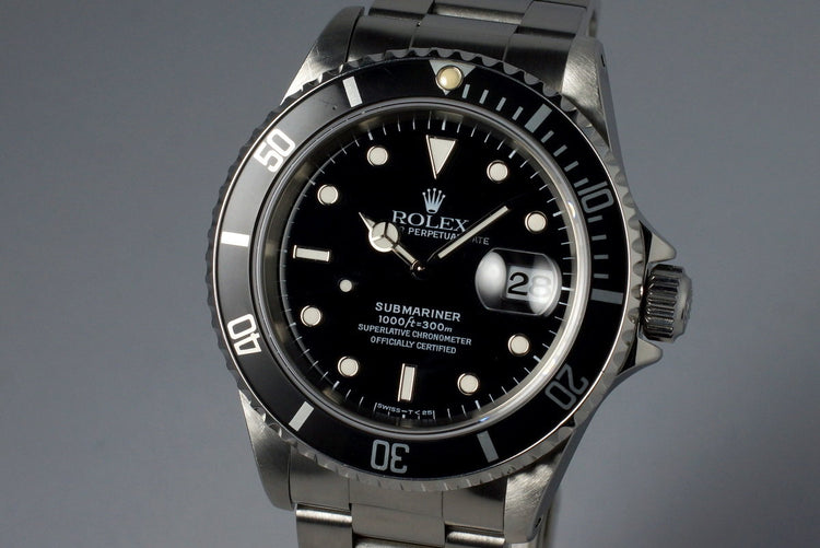 1995 Rolex Submariner 16610 with RSC Papers