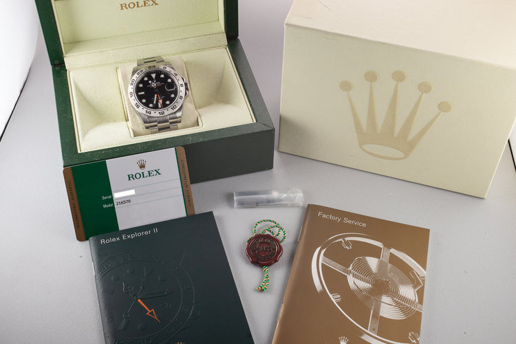 2018 Rolex Explorer II 216570 with Box and Papers