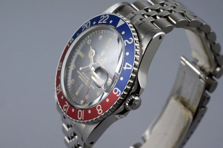 1960 Rolex GMT 1675 PCG Gilt Chapter Ring