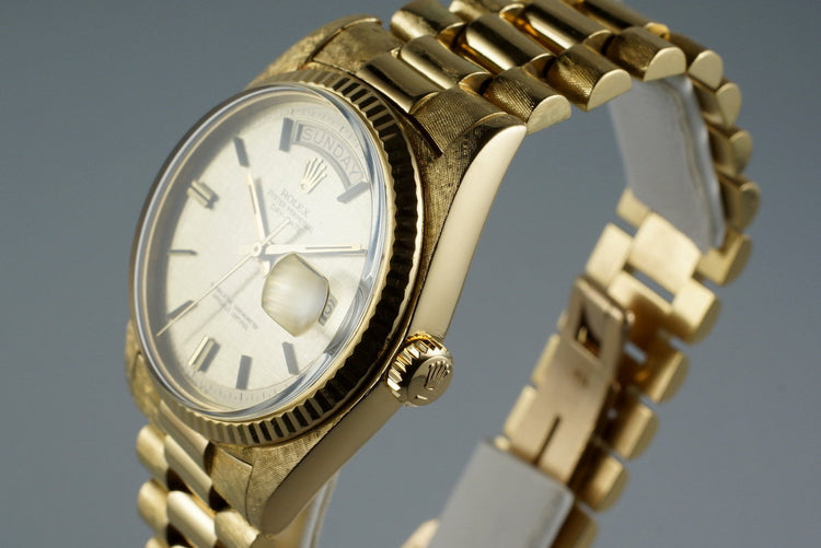 1972 Rolex YG Day-Date 1803 Linen Sigma Dial