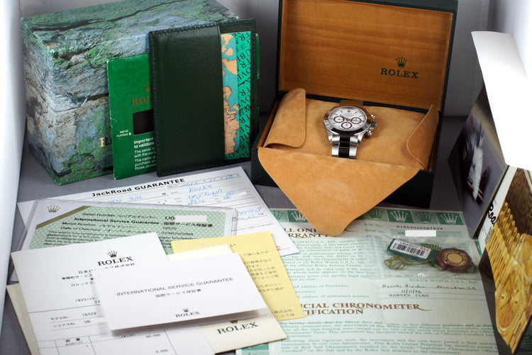 1997 Rolex SS Zenith Daytona 16520 White Dial with Box and Papers