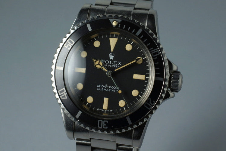 1977 Rolex Submariner 5513 Mark I Maxi Dial with Box and Papers