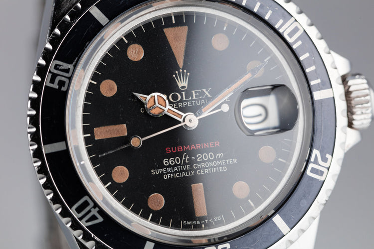1973 Rolex Red Submariner 1680 MK VI Dial