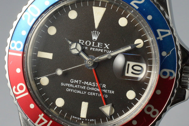 1968 Rolex GMT 1675 Brown Mark I Dial
