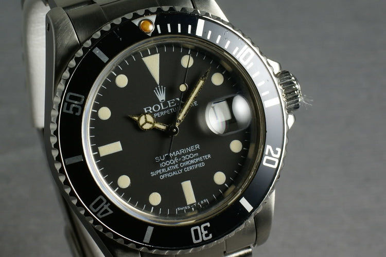 Rolex Submariner 16800 Matte Dial