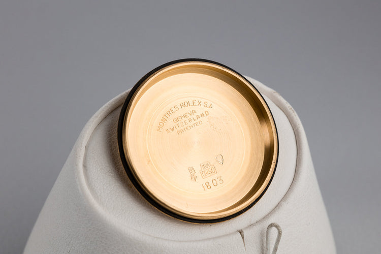 1968 Rolex 18K YG Day-Date 1803 Grey Dial with "Wide Boy" Markers