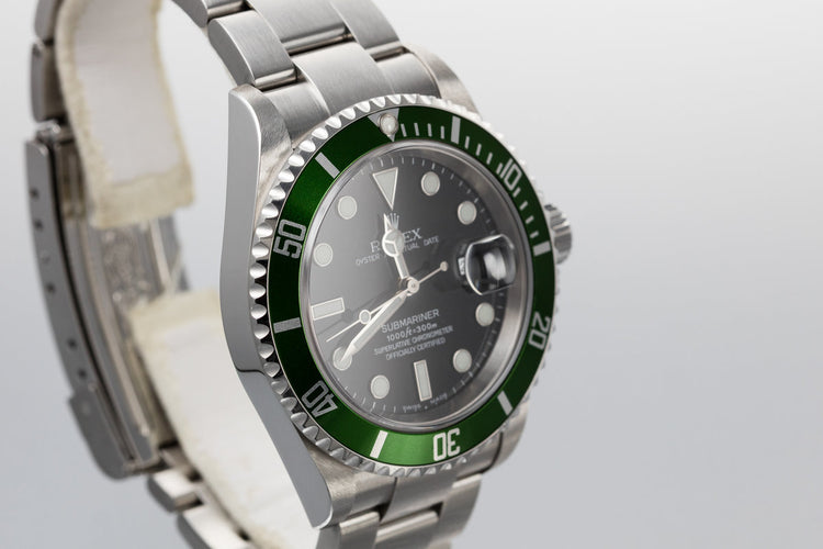 2003 Rolex Green Submariner 16610V Mark 1 Dial with Box and Papers