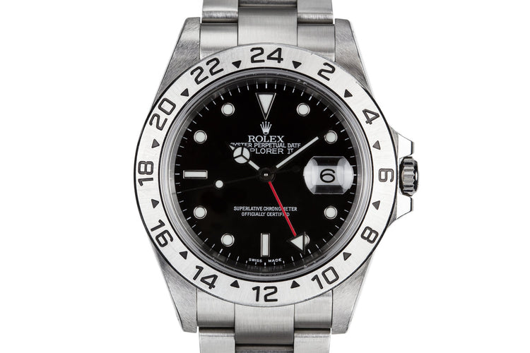 2000 Rolex Explorer II 16570 Black Dial with Box and Papers