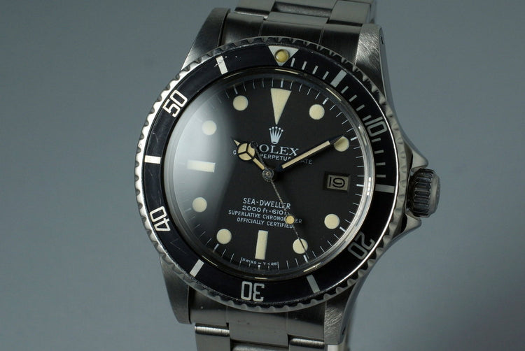 1978 Rolex Sea Dweller 1665 Mark I Dial with Box and Papers