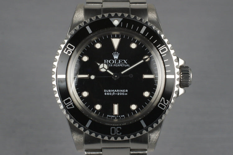 1985 Rolex Submariner 5513 with Box and Papers
