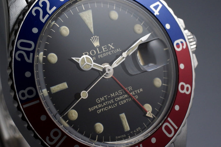 1967 Rolex GMT 1675 Glossy Gilt Dial