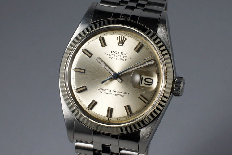 1968 Rolex DateJust 1601 Silver Non-Luminous ‘Wide Boy’ Dial
