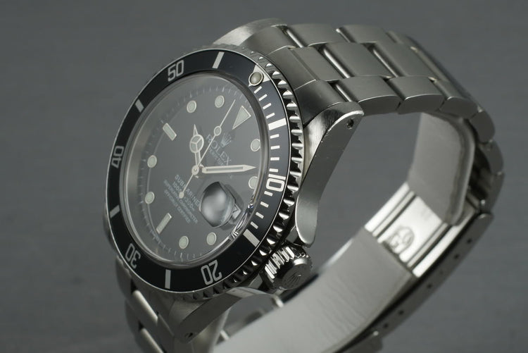 1997 Rolex Submariner 16610 Box and Papers