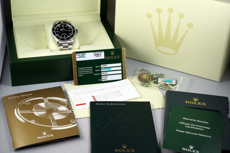2012 Rolex Submariner 14060 4 Line Dial with Box and Papers
