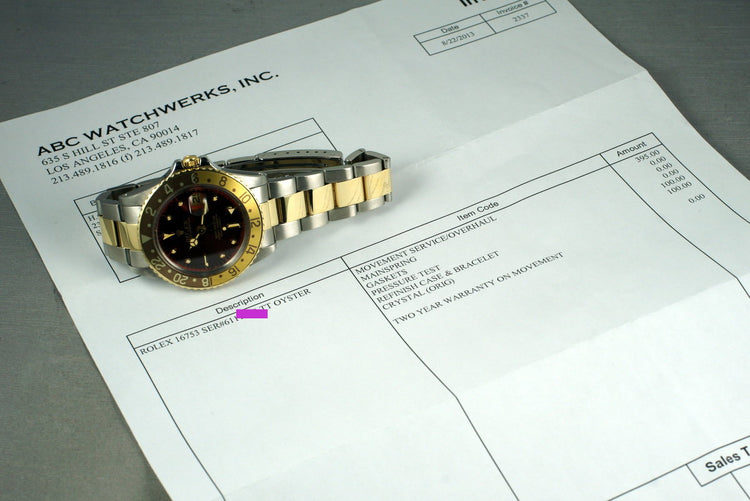 1985 Rolex 18K/SS GMT 16753