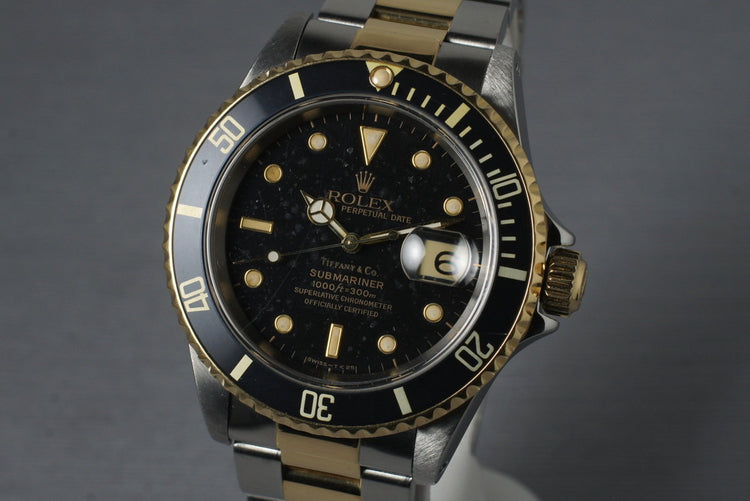 1990 Rolex Two Tone Submariner 16613 with Tiffany and Co Dial