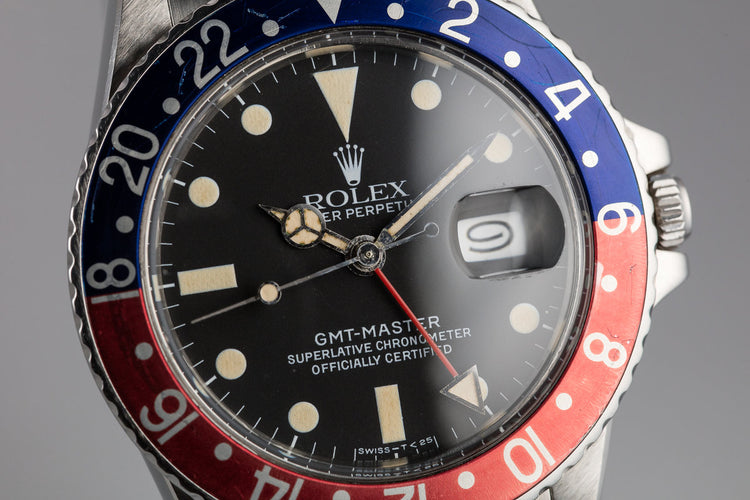 1981 Rolex GMT-Master 16750 Matte Dial with "Pepsi" Bezel Insert