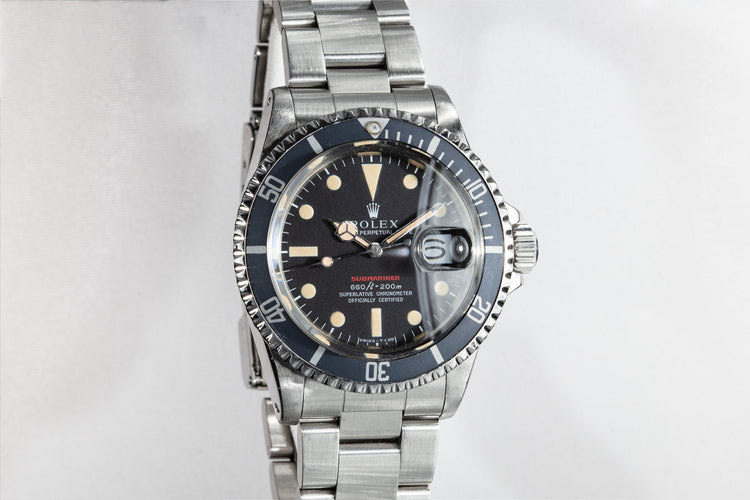 1972 Rolex Red Submariner 1680 MK IV Dial