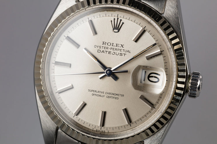 1968 Rolex DateJust 1601 No Lume Silver Dial