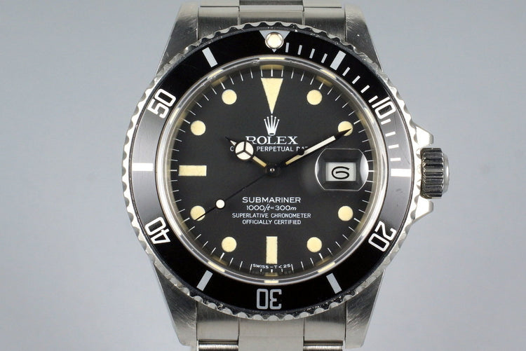 1981 Rolex Submariner 16800 with RSC Papers