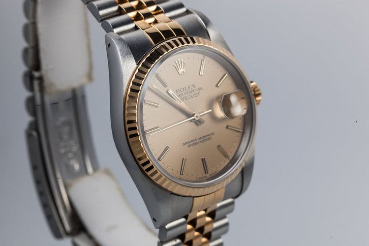 1988 Rolex Two Tone Date-Just 16233 with Box and Papers