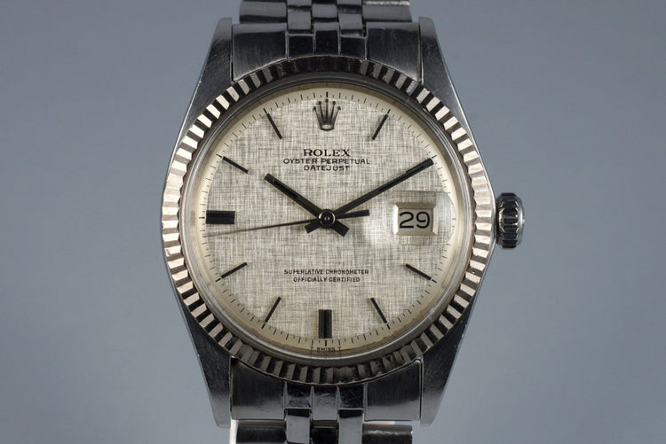 1968 Rolex Datejust 1601 Silver Linen Dial