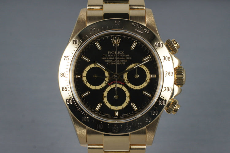 1991 Rolex YG Zenith Daytona 16528 with Box and Papers