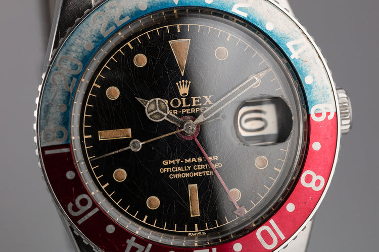 1959 Rolex GMT-Master 6542 Gilt Dial with Chronometer Papers and Service Papers